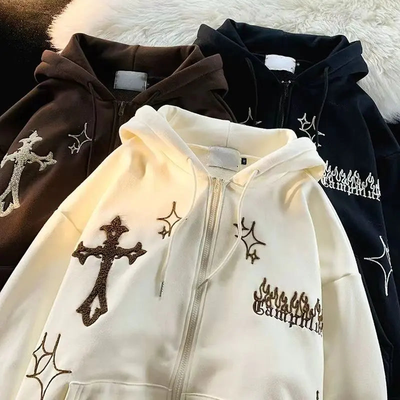 New Vintage Embroidery Hoodies