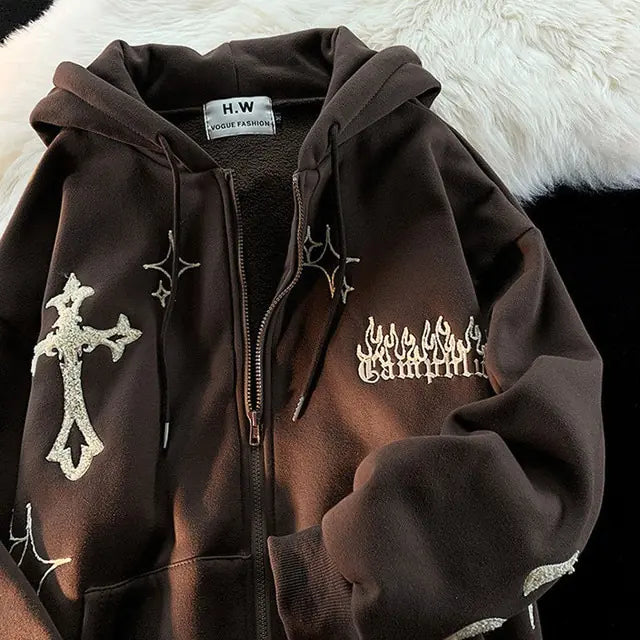 New Vintage Embroidery Hoodies