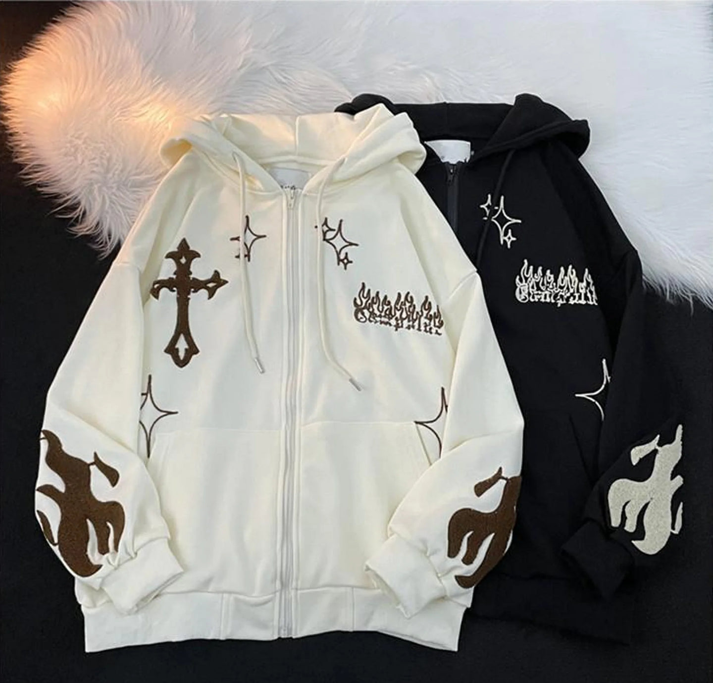 New Vintage Embroidery Hoodies